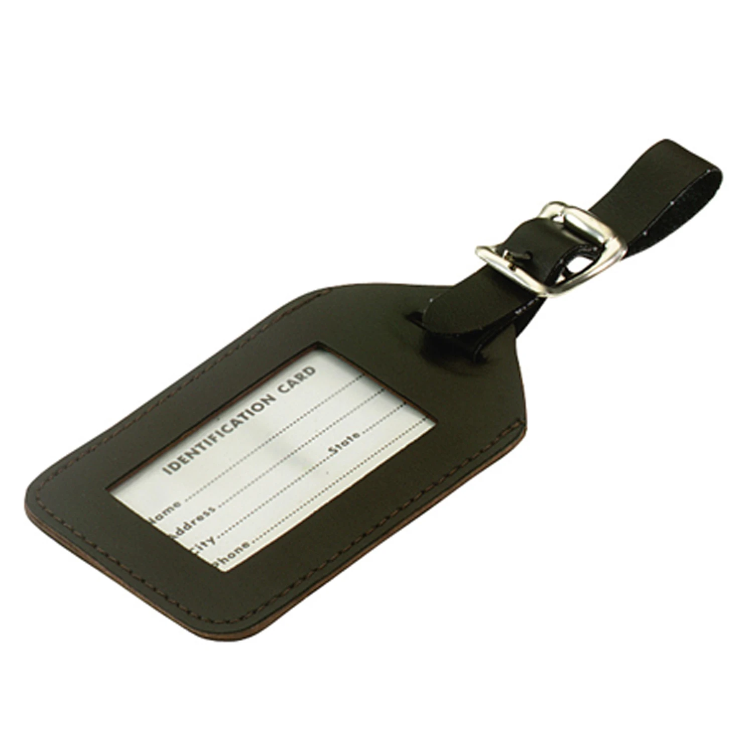 Tag♩ Black Leather Key Cover And Luggage Tag - Model 63101