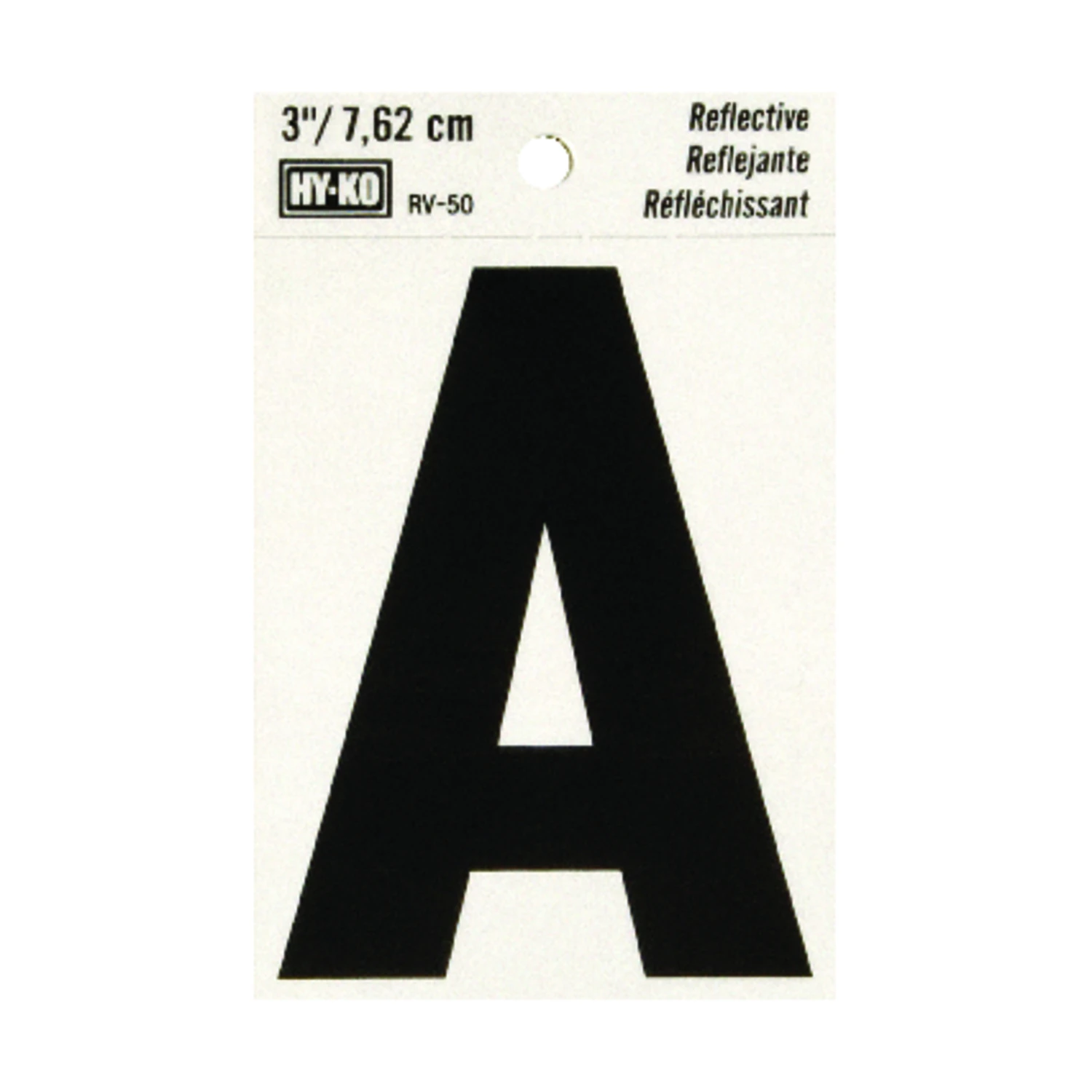 Hy-Ko Vinyl 3 In. Reflective Adhesive Letter, A