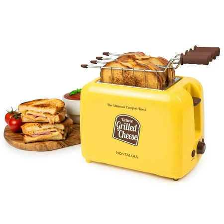 Gct2 Deluxe Grilled Cheese Toaster With Extra Wide Slots, Yellow