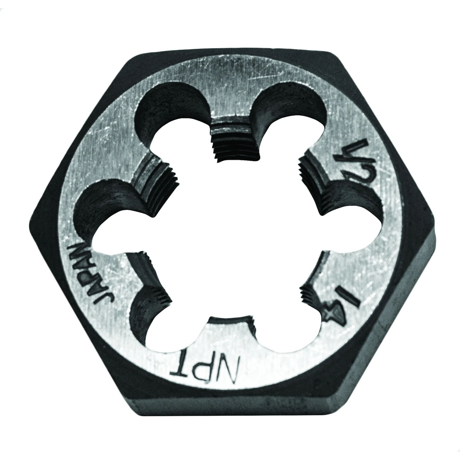 Hexagon Die, National Pipe Taper Thread, 1/2-In. x 14