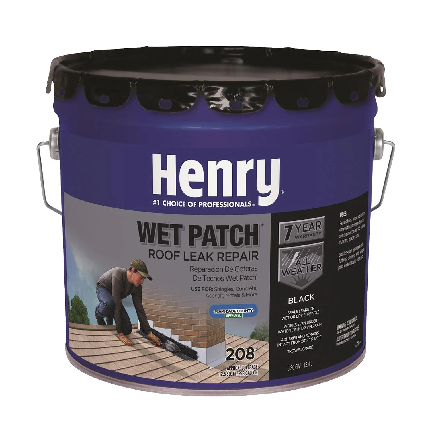 Wet Patch 3.3 Gal. Roof Cement And Patching Sealant - Heavy-bodied Asphalt