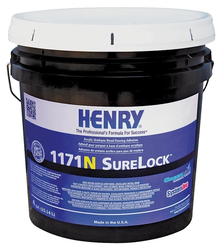 Surelock 1171 Acrylic Urethane Wood Floor Adhesive, 1 Gallon Tub