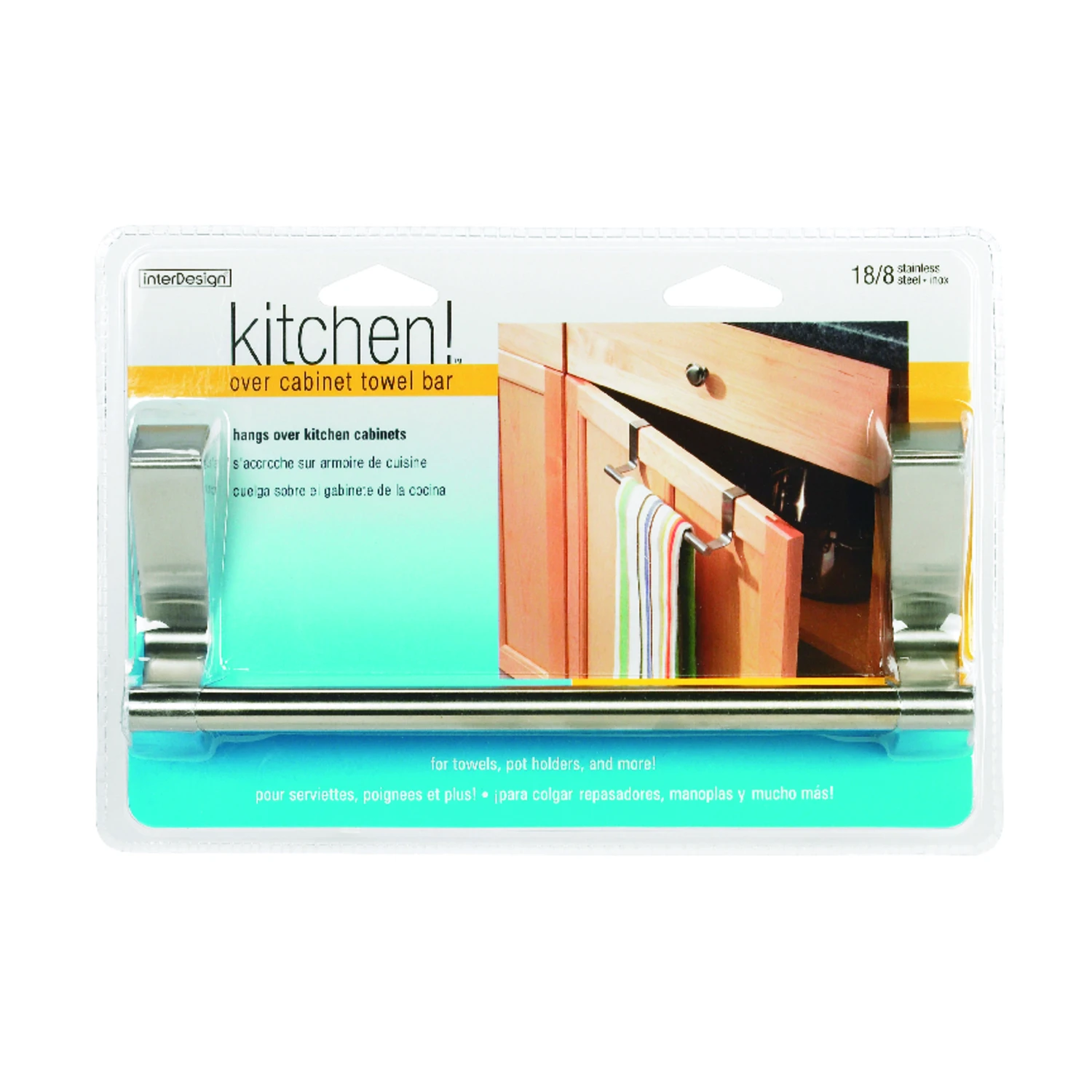 Forma 9-1/4 In. Brushed Stainless Steel Over The Cabinet Towel Bar