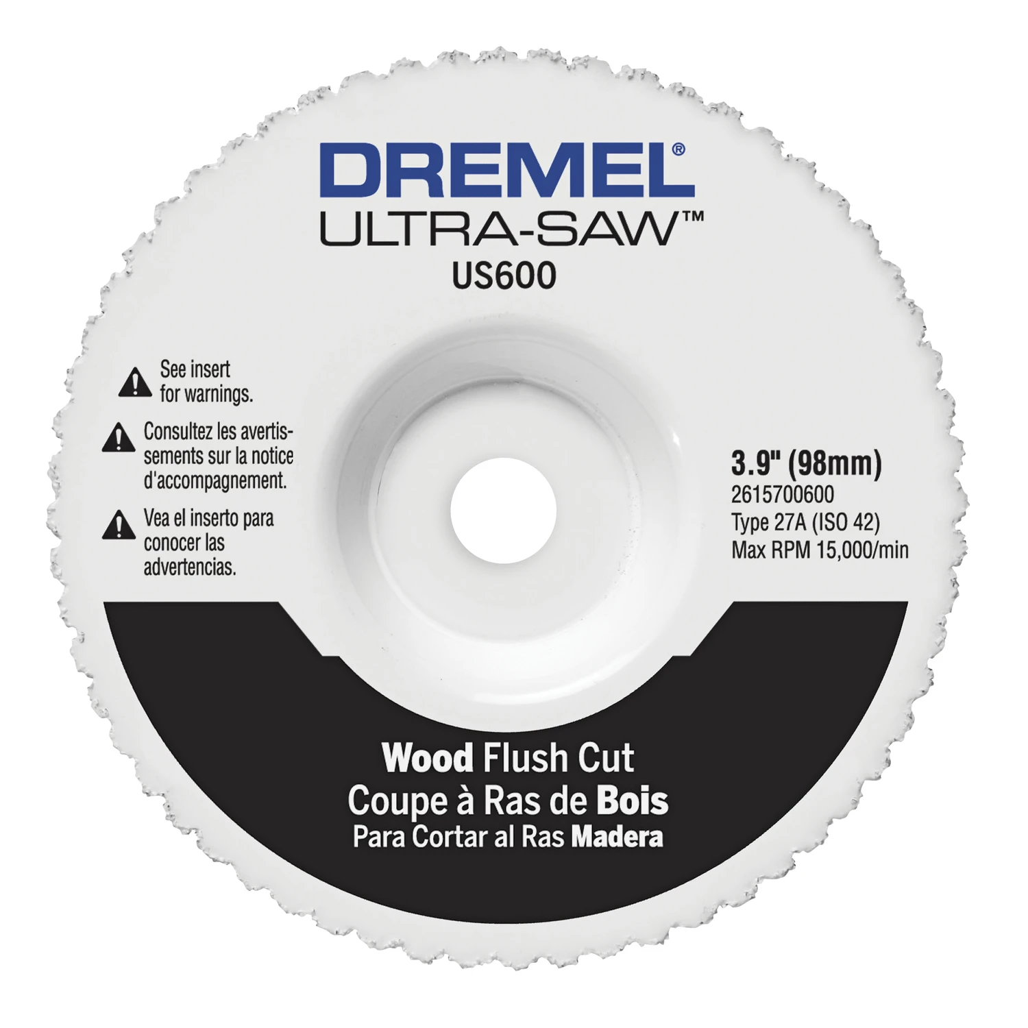 Ultra Saw Wood Flush Tile Cutting Wheel, 3.9-In.