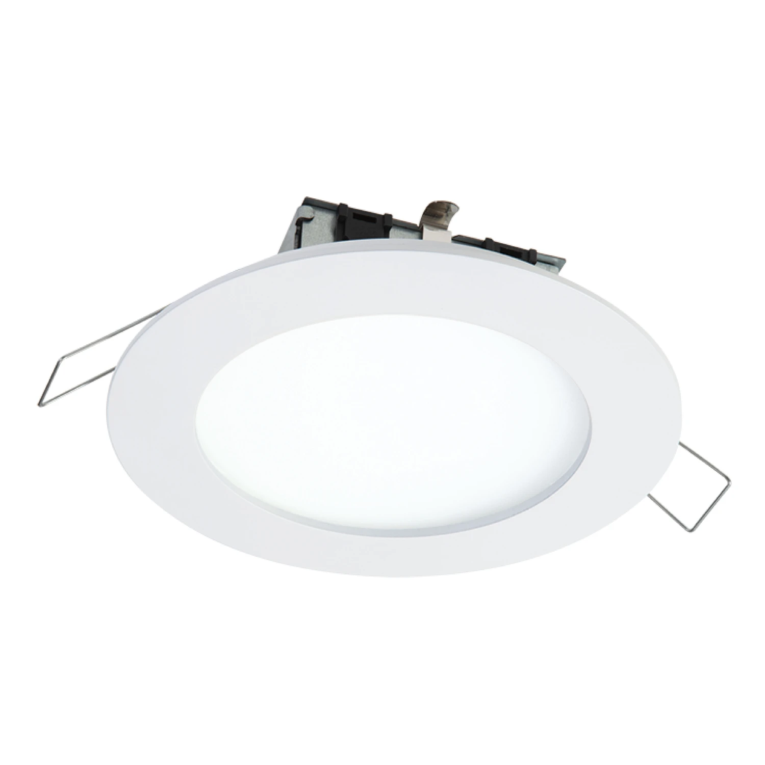 LED Retrofit Trim Kit Light Fixture, Direct-Mount, White, Round, 4-In.