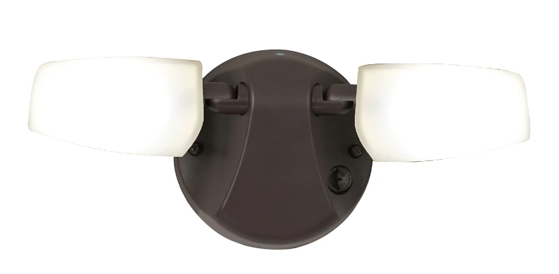Led Dual-head Flood Light, Dusk-to-dawn, 1050 Lumens, 12.9-watt, Bronze