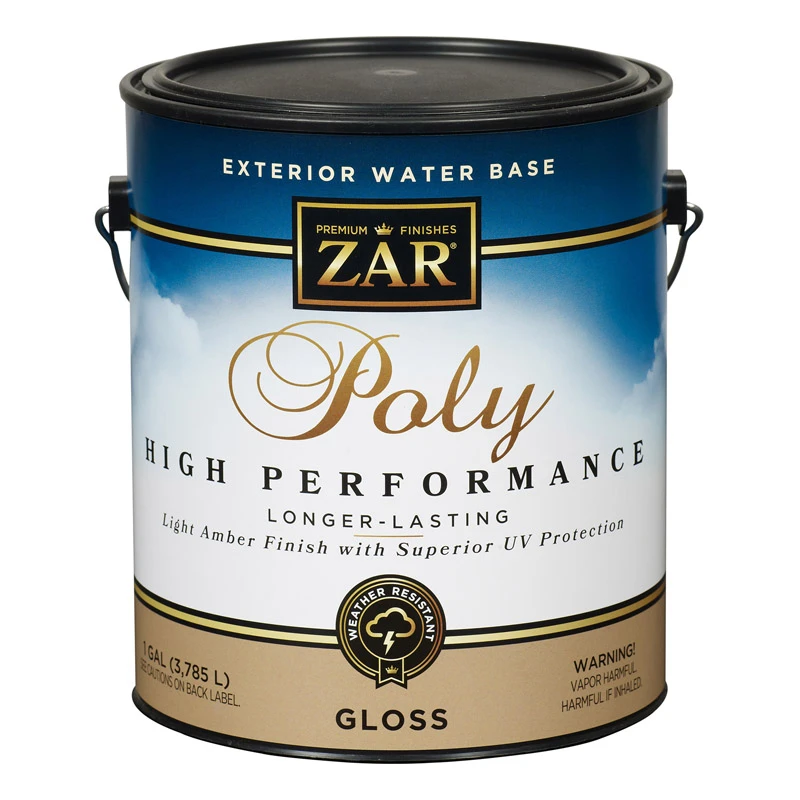Gloss Clear Exterior Polyurethane, 1 Gallon - Water-based Protective Finish