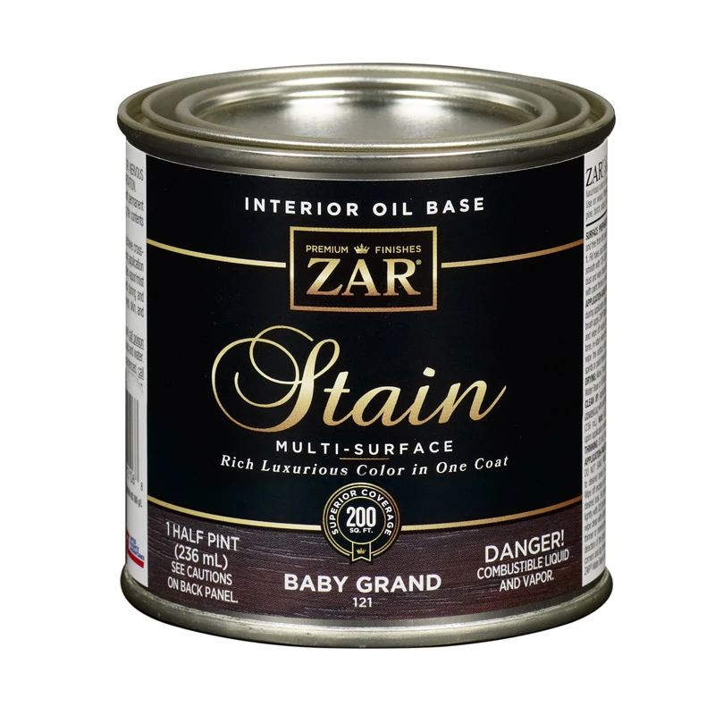 Oil-based Wood Stain, Baby Grand, 1/2 Pint - Interior Stain For All Wood Types