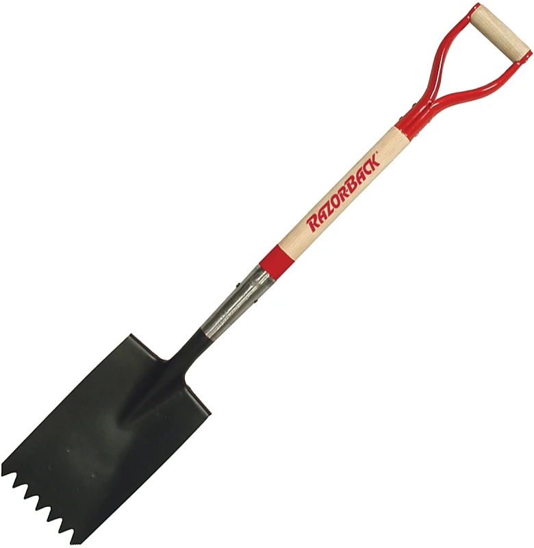 42 In. Notched Roof Shovel With Steel Blade And D-grip Handle