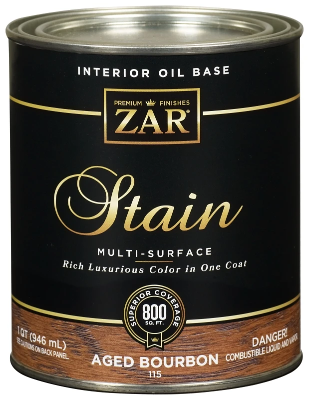 Oil-based Wood Stain, Aged Bourbon, 1 Quart - Interior Stain For All Wood Types