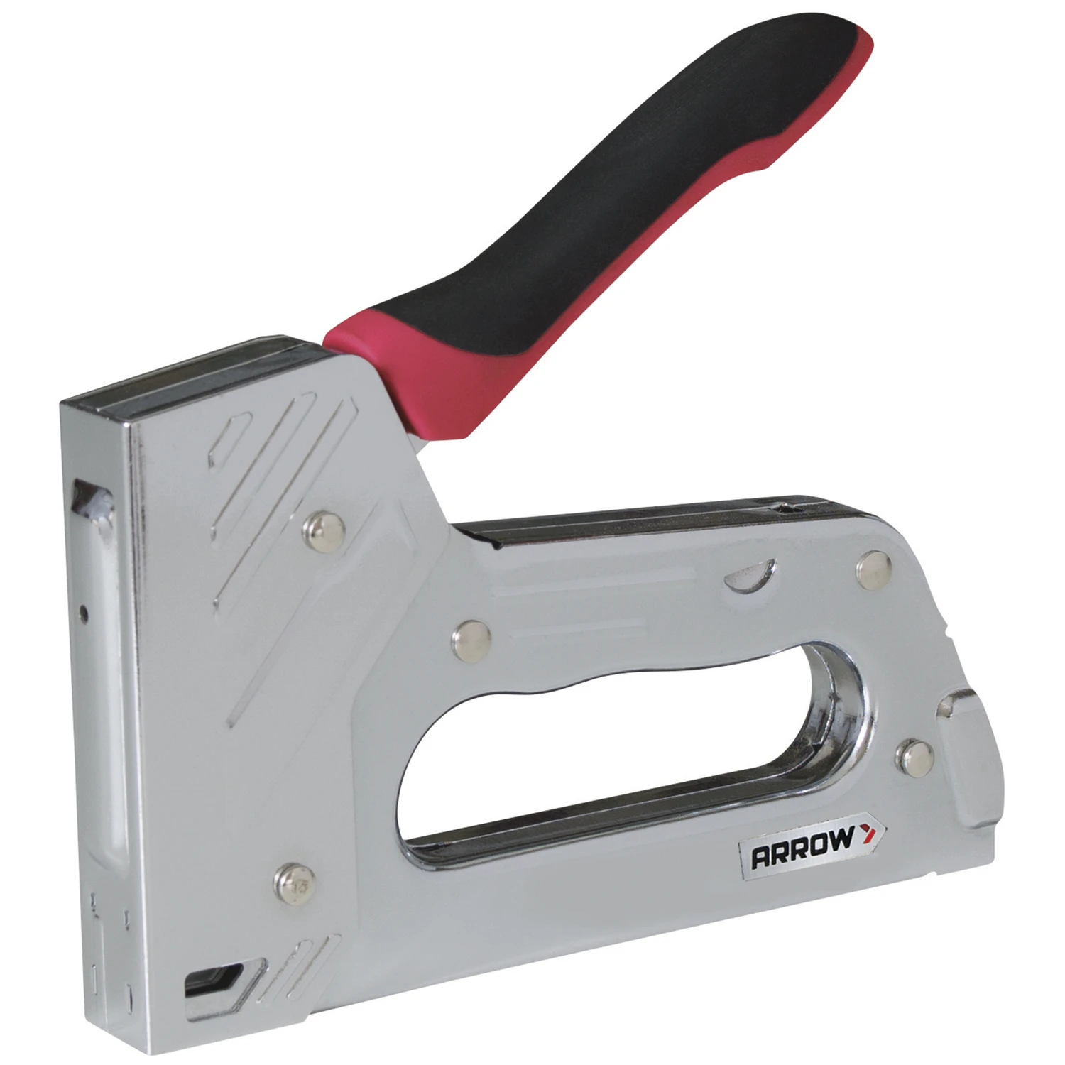 T55bl Manual Flat Staple Gun, 0.38 In. Crown Width, Soft Grip Handle