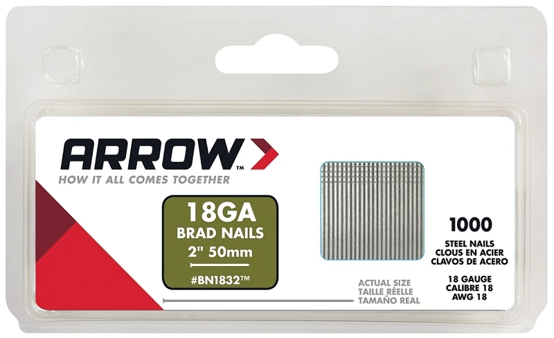 Arrow 2 in. L X 18 Ga. Straight Strip Galvanized Brad Nails 1,000 pk