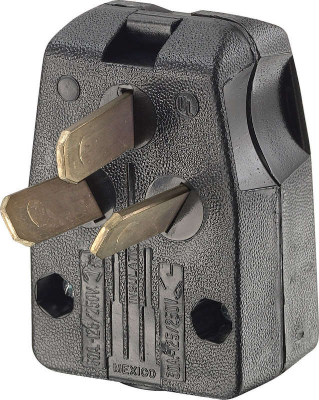 30a/50a 250v 3-wire 3-pole Range/dryer Cord Plug With Interchangeable Prongs