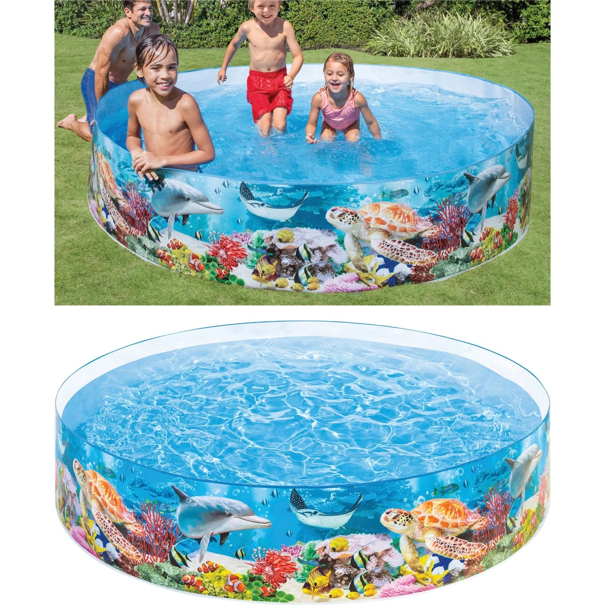 8 Ft. Diameter X 18 In. Deep Blue Sea Snapset Pool For Kids