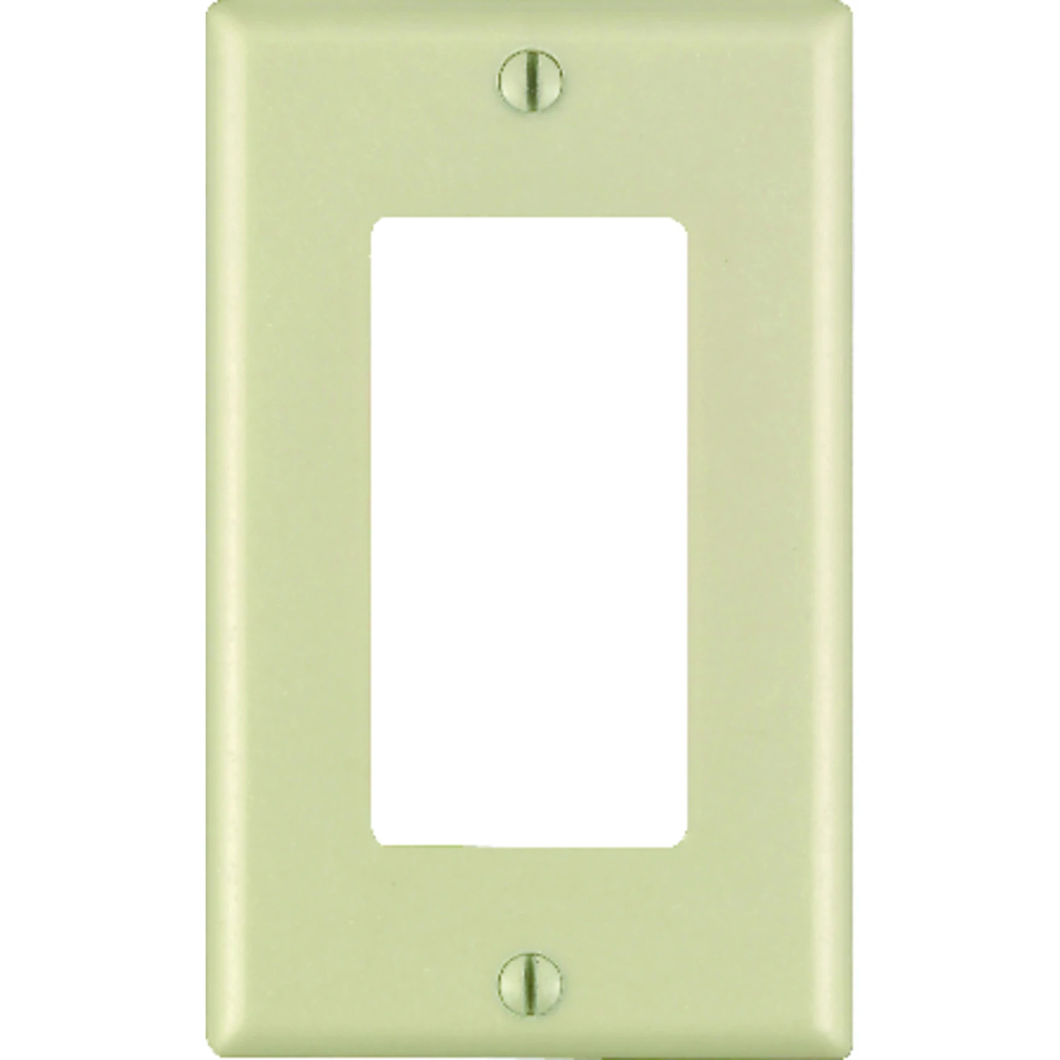 Leviton Decora 1-Gang Smooth Plastic Rocker Decorator Wall Plate, Ivory