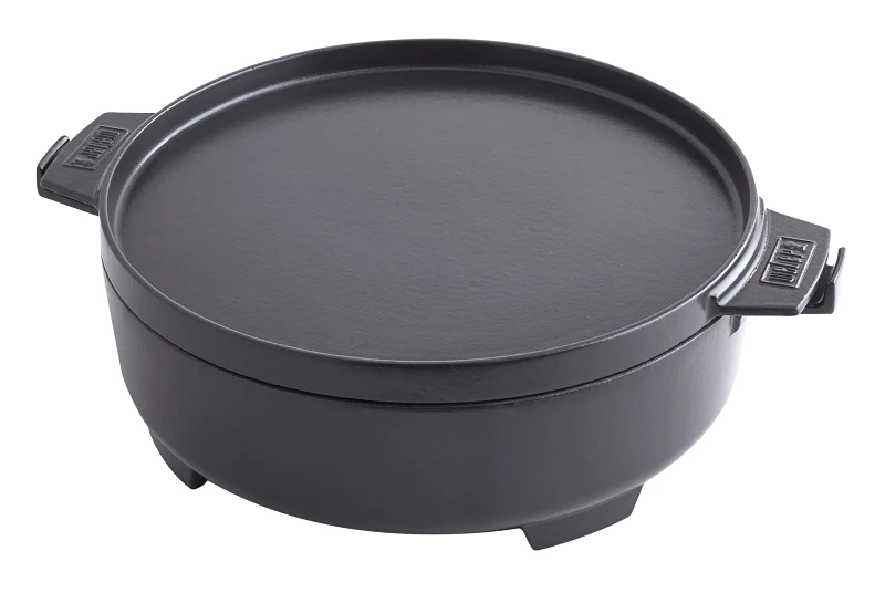 7.25 Quart Cast Iron Dutch Oven With Dual-function Lid And Porcelain Enamel Finish