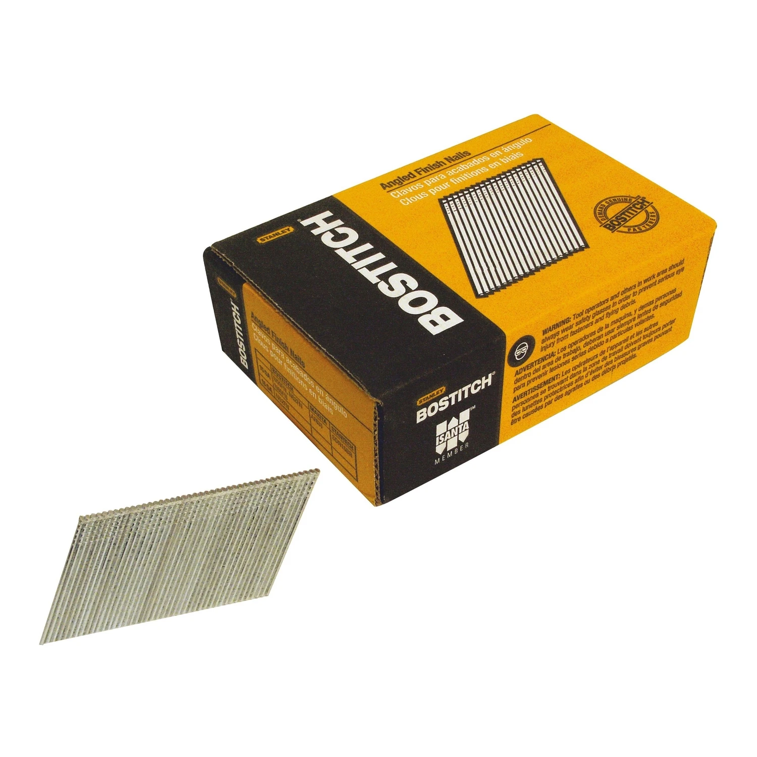 Collated Finish Nails, Steel, 15 Gauge, 2-1/4 In., 3,655-Ct.