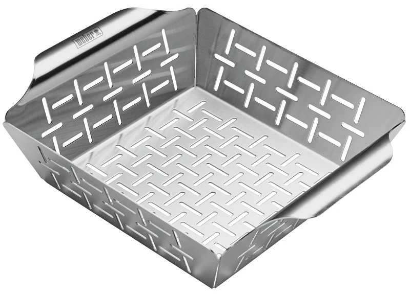 Deluxe Vegetable Grilling Basket, Stainless Steel, Small