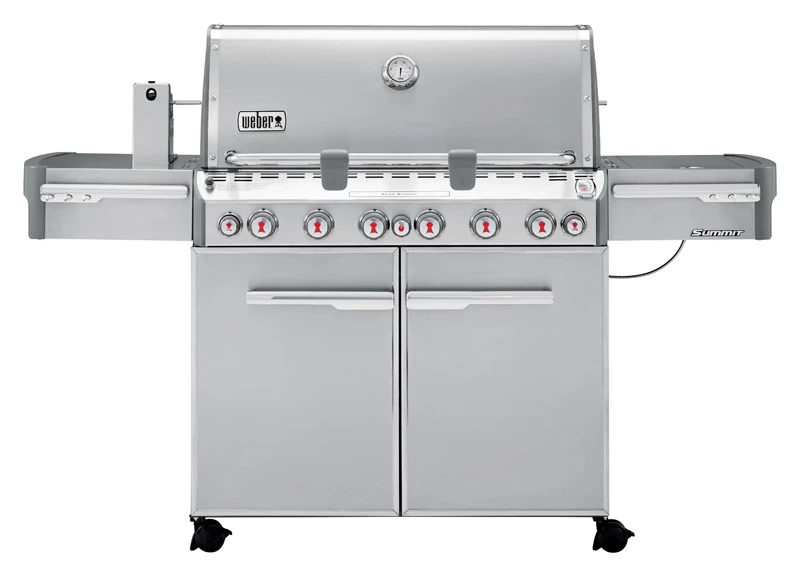 Summit S-670 6-burner Natural Gas Grill With Rotisserie And Smoker, Stainless Steel