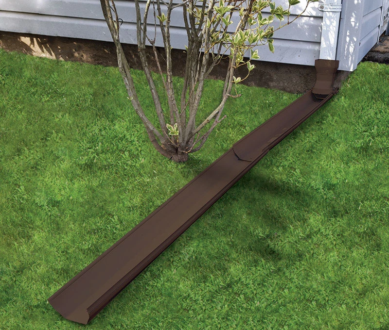 6 Ft. Brown Tilt 'n Drain Adjustable Downspout Extender For 2x3 & 3x4 Downspouts