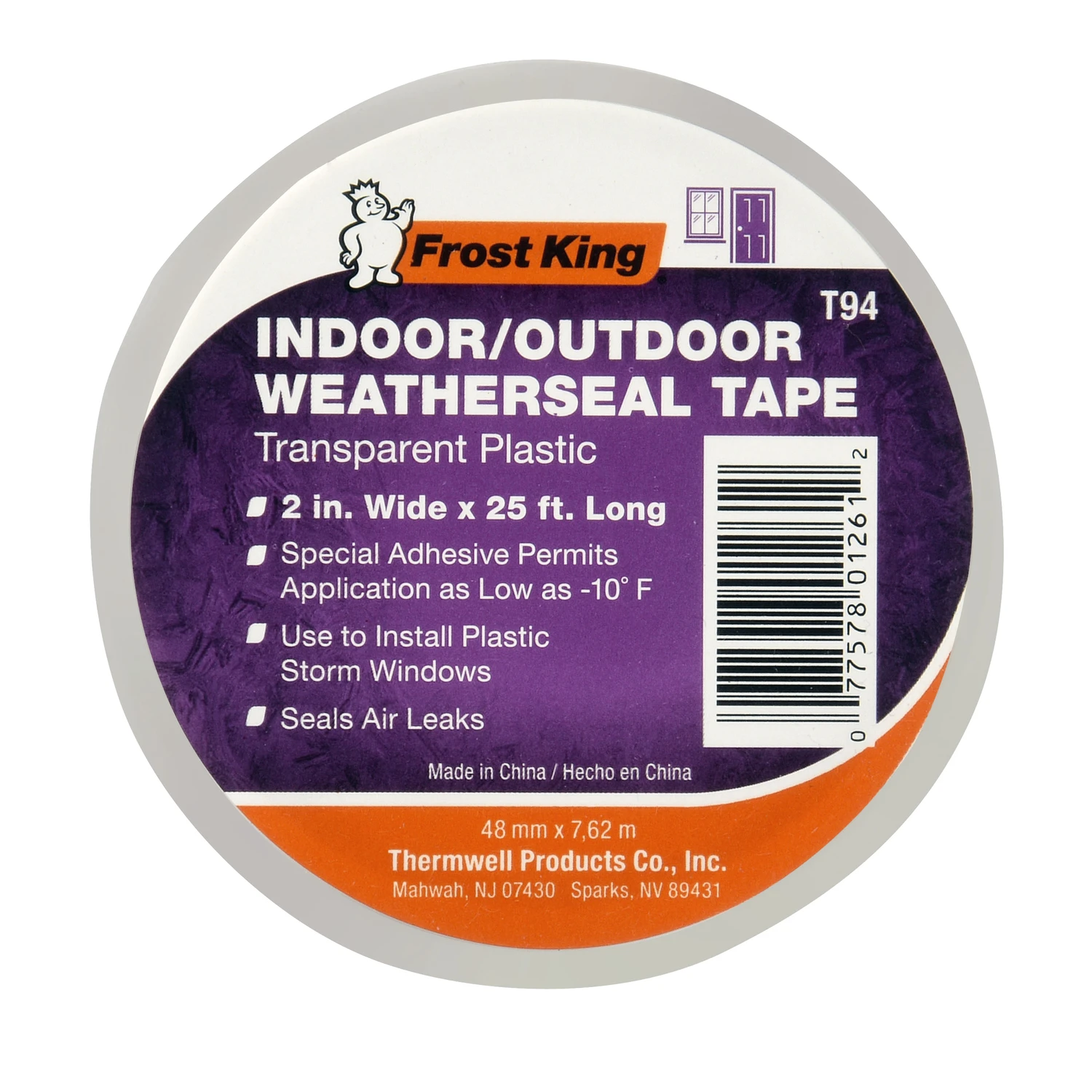 Clear Plastic Weatherseal Tape 2 In. X 25 Ft. For Windows And Doors
