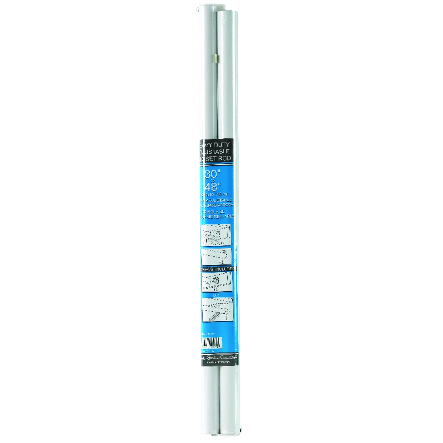 John Sterling Closet-pro 30 In. To 48 In. X 1-1/4 In. Heavy-duty Adjustable Closet Rod