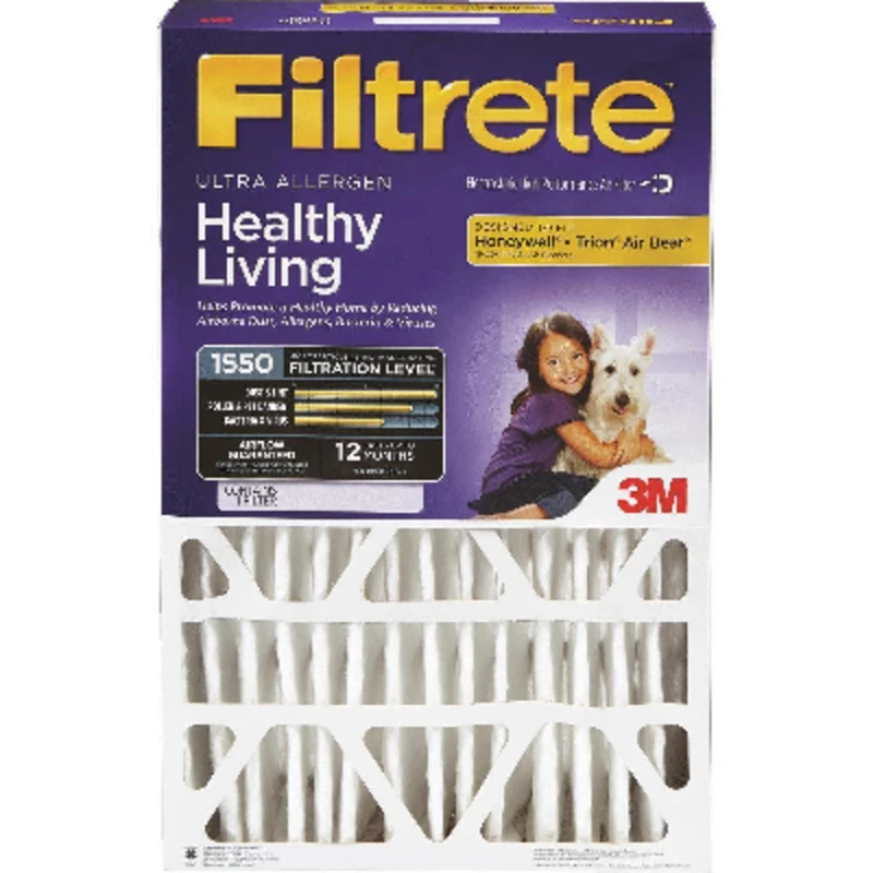 20x25x4 In. Allergen, Bacteria & Virus Deep Pleat Air Filter, Merv 12, 1550 Mpr