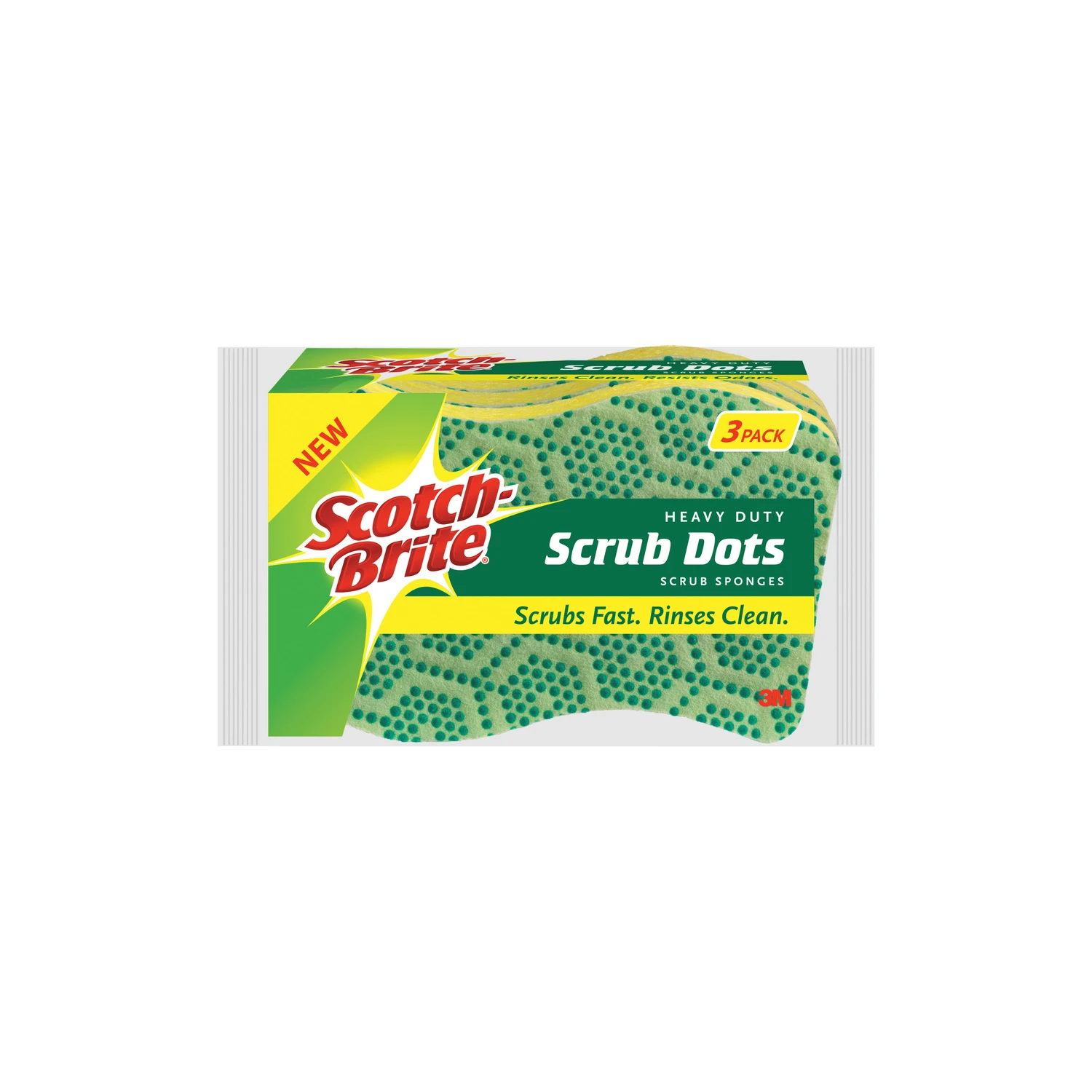 Scotch-Brite Heavy Duty Sponge For Pots and Pans 2.6 in. L 3 pk