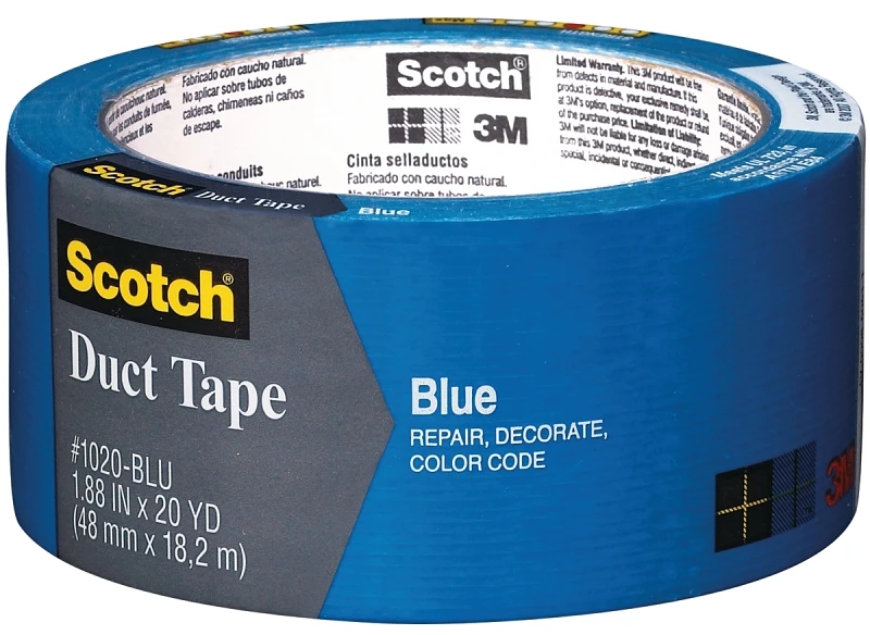 Blue Duct Tape, 1.88 Inches Wide by 20 Yards Long