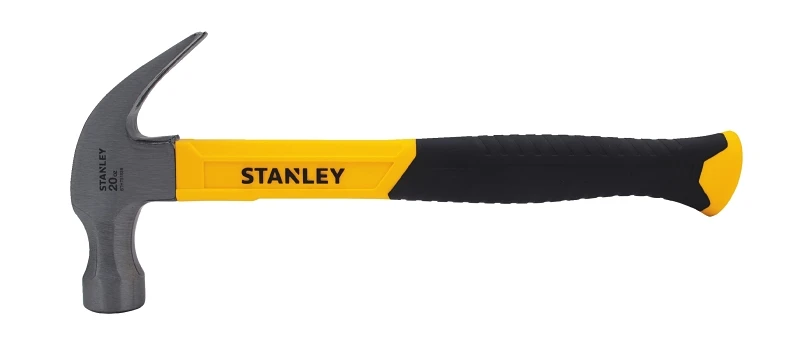20 Ounce Curve Claw Hammer with Fiberglass Handle for Durable Grip