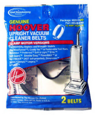 Hoover Vacuum Belt For Fits Wind Tunnel models including the bagless Wide path 2 pk