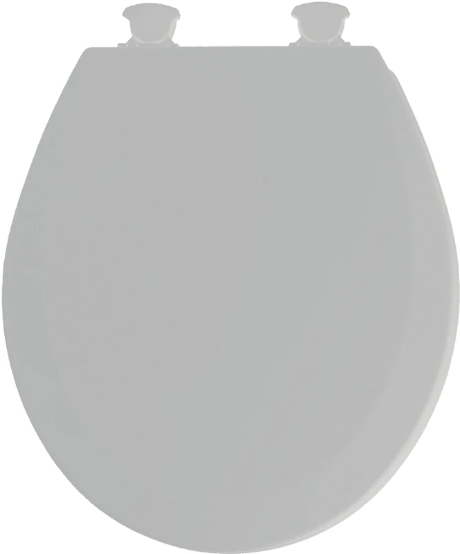 Advantage Round Closed Front Silver Molded Wood Toilet Seat 41ec162