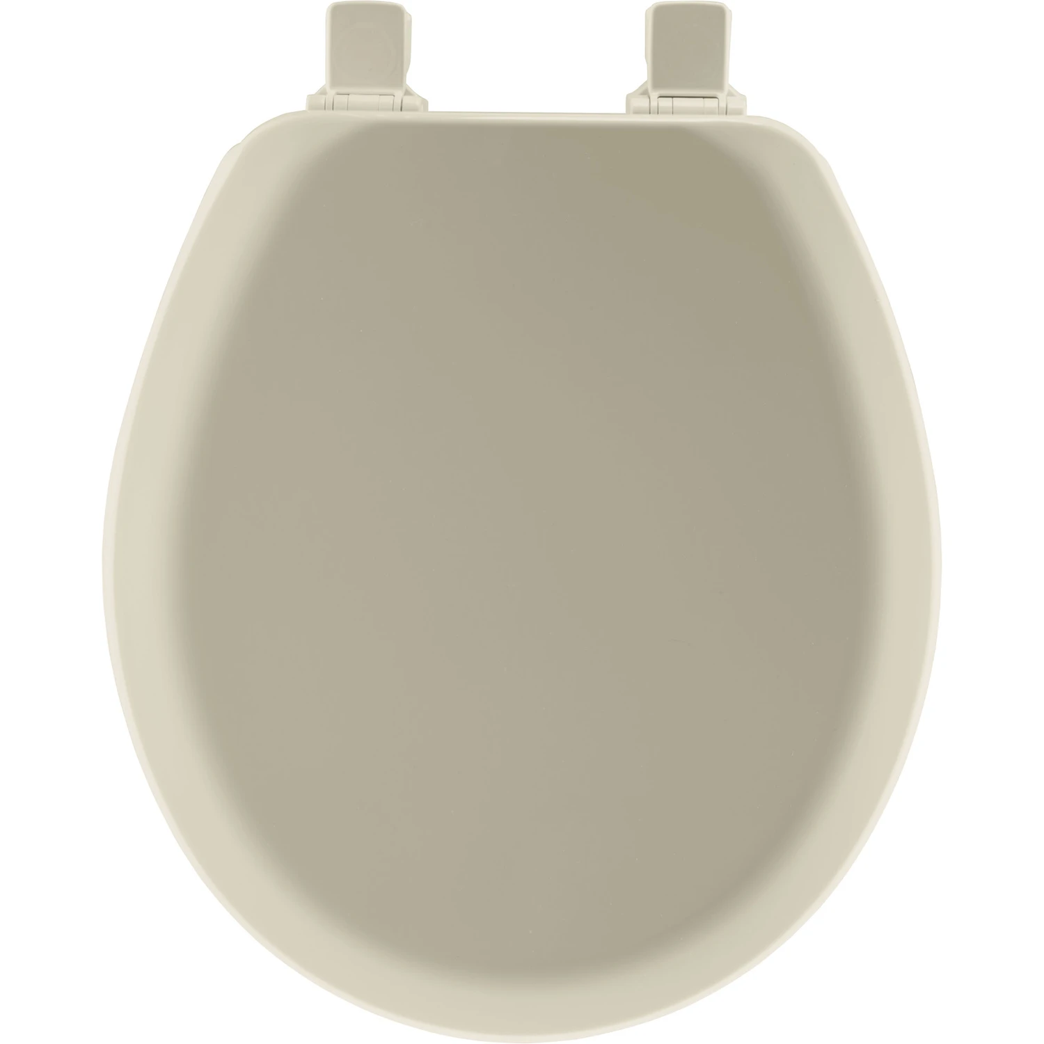 Advantage Round Closed Front Bone Molded Wood Toilet Seat, Easy-clean & Change® Hinge