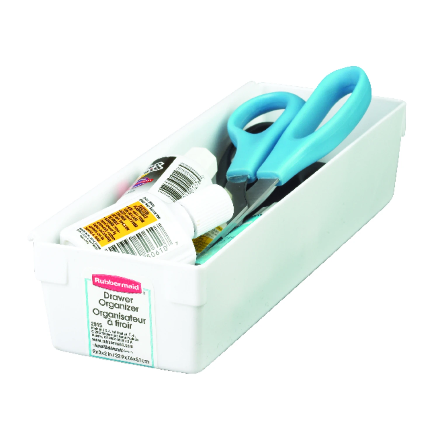 Rubbermaid 3 In. X 9 In. X 2 In. White Plastic Drawer Organizer Tray