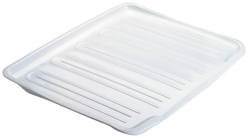 14.7 In. X 18 In. White Sloped Drainer Tray With Microban Protection