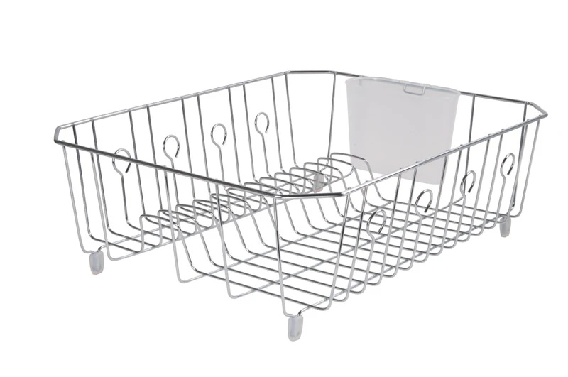 17.6 In. X 13.8 In. Chrome Wire Dish Drainer With Microban Protection