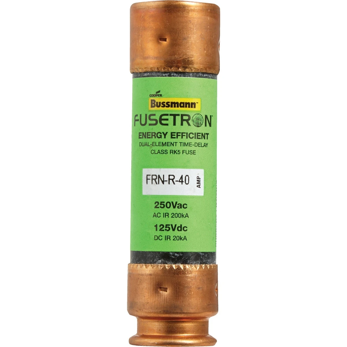Fusetron Dual-Element Time-Delay Fuse, 40-Amp
