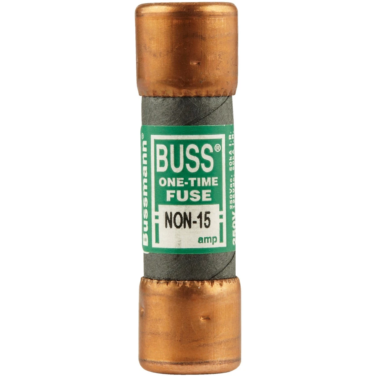 Cartridge Fuse, Type NON, 250-Volt, 15-Amp
