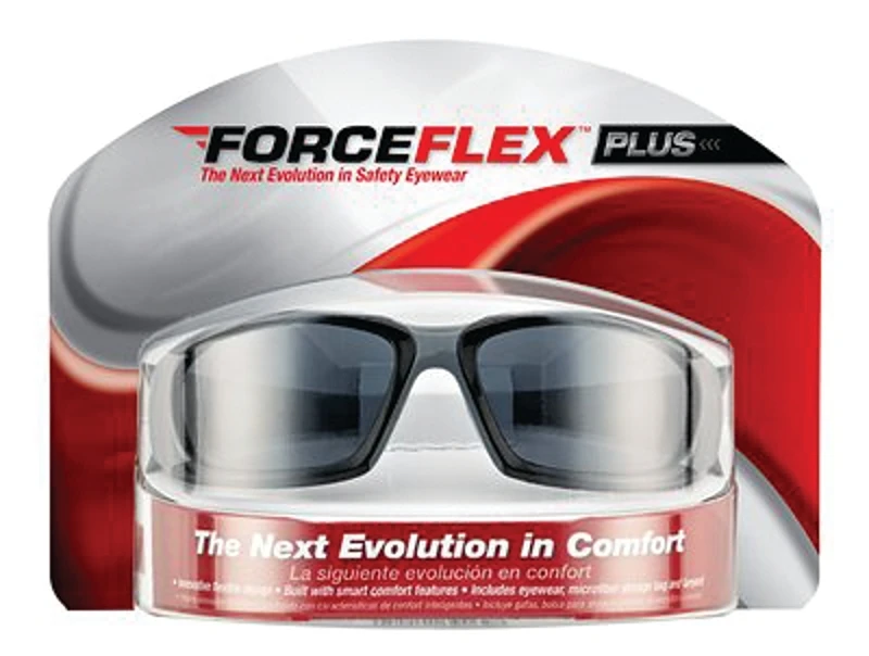 Forceflex Plus Safety Glasses in Black and Gray Frame