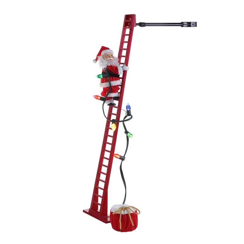 40-inch Led Super Climbing Santa Animated Decor With Music