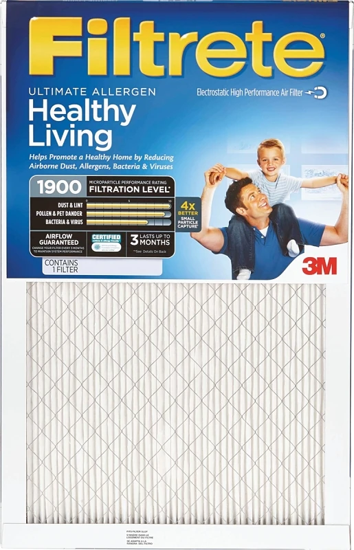 14x20 x 1 In. Premium Allergen Pleated Furnace Air Filter, MPR 1900, 3 Months
