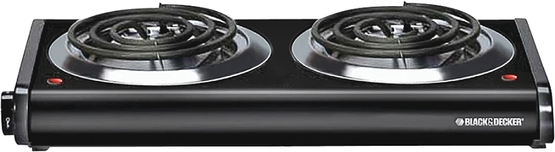 Double Coiled Burner Range, 2-burner, Adjustable Temperature Control