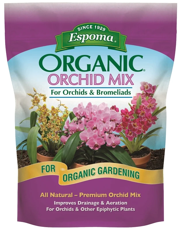 Organic Orchid Potting Mix, 4 Quart Bag, Premium Soil Blend for Orchids