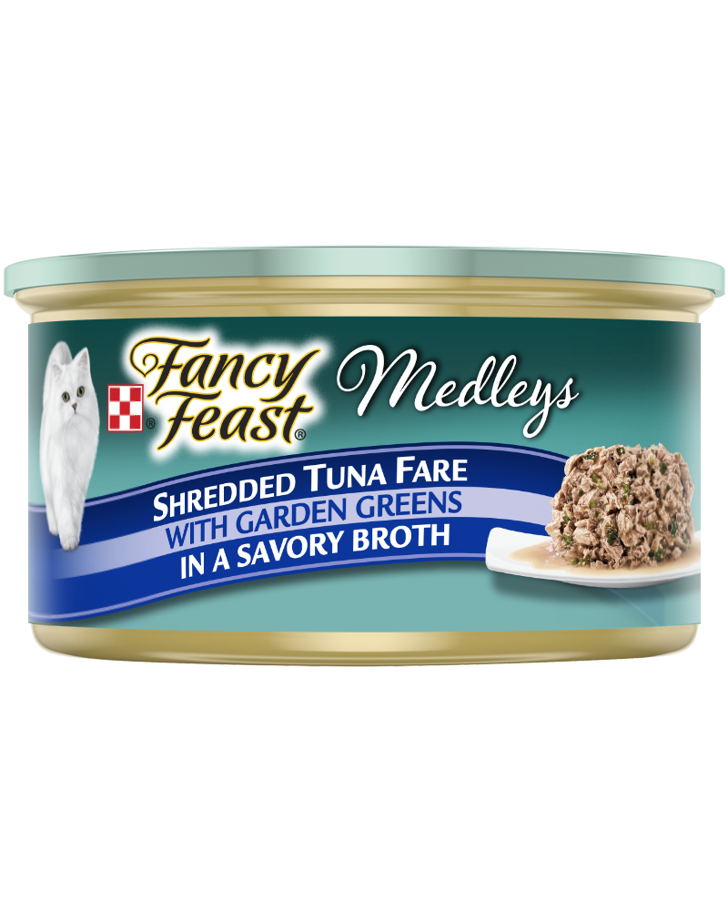 Medley Wet Cat Food Shredded Tuna Fare, 3 Ounce Can