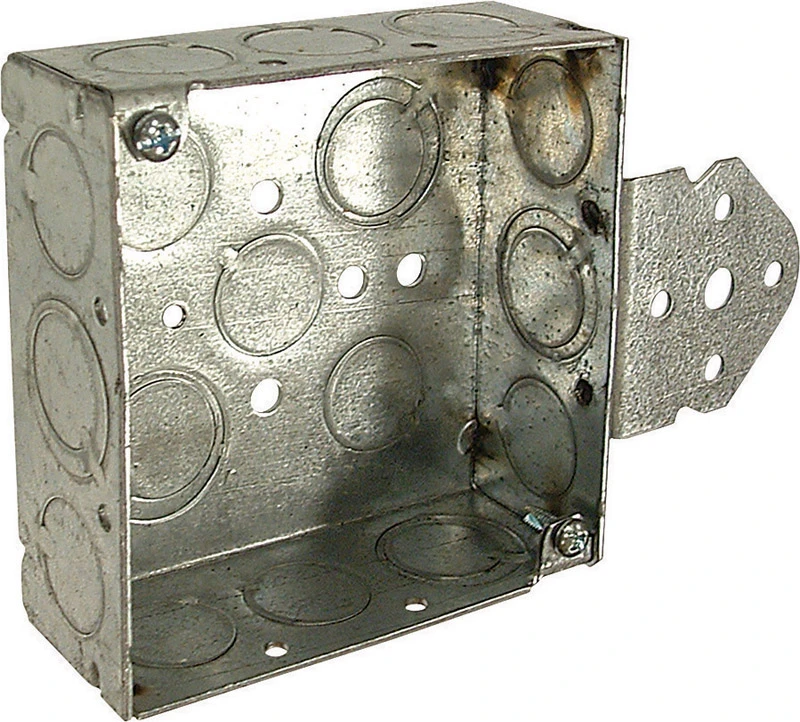 B Bracket Mount 4 In. X 4 In. Square Box With Off-center Knockouts