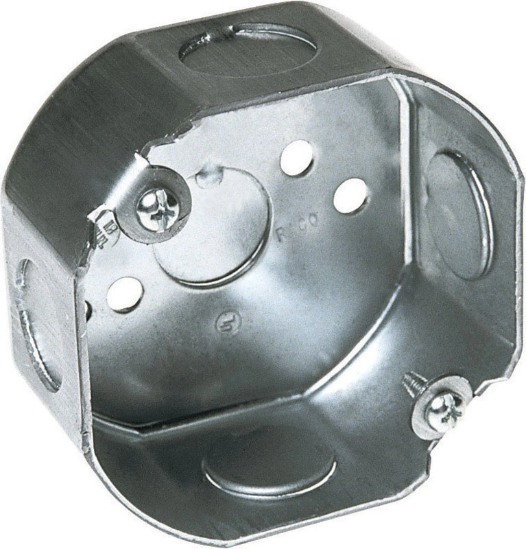 3-1/2 In. X 3-1/2 In. Octagon Junction Box With Knockouts