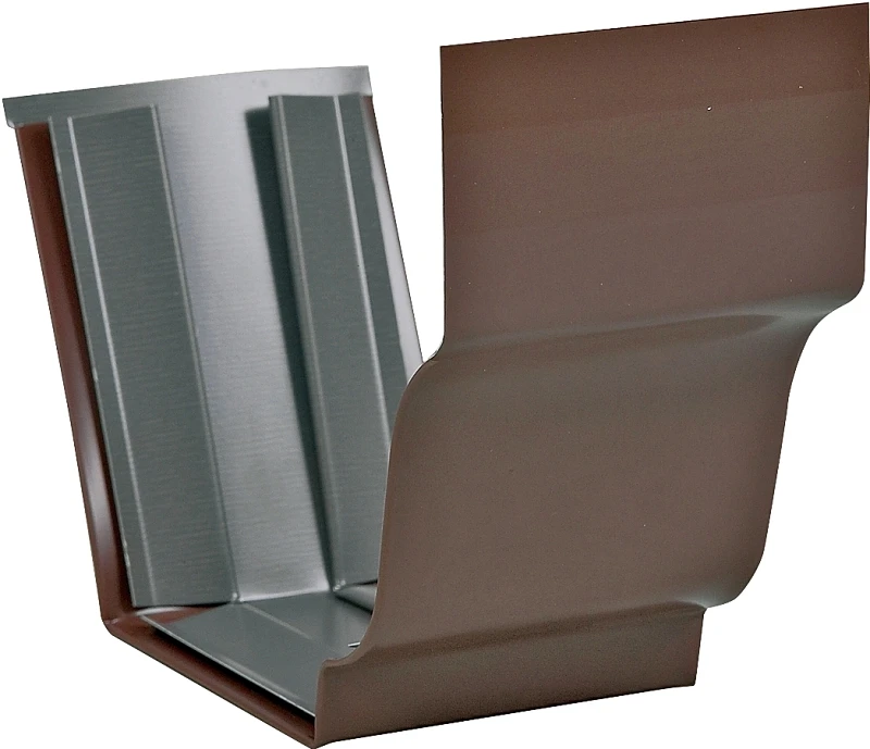 5 In. Brown Aluminum Slip Joint Gutter Connector - K-style