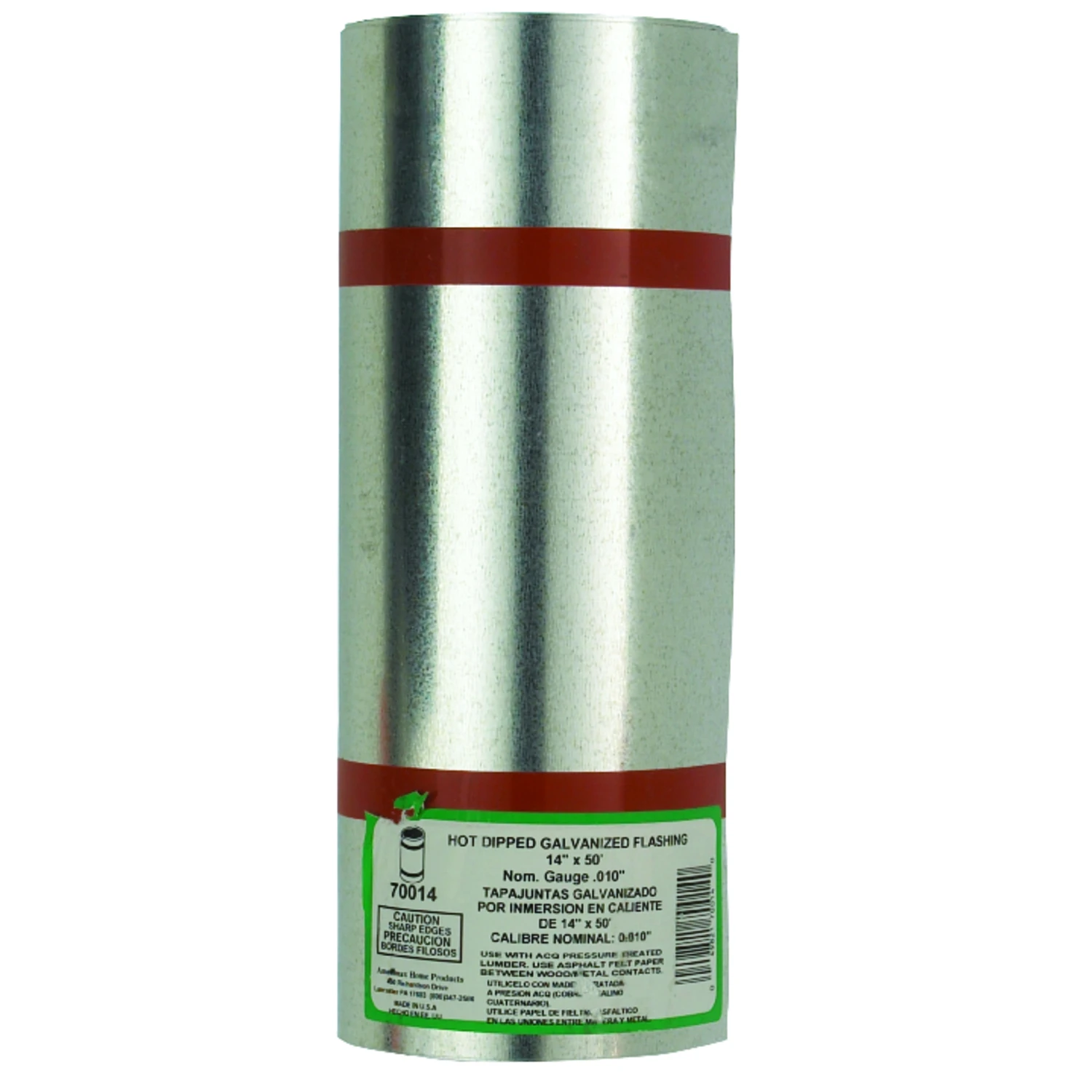14 In. X 50 Ft. Mill Galvanized Roll Valley Flashing - Rust-resistant