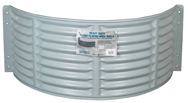 24 In. X 37 In. Round Stackable Plastic Window Well - Durable And Weatherproof