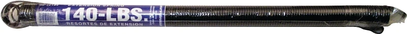 Sectional Garage Door Extension Spring with Safety Cable, Red Tip, 140 Pounds Tension